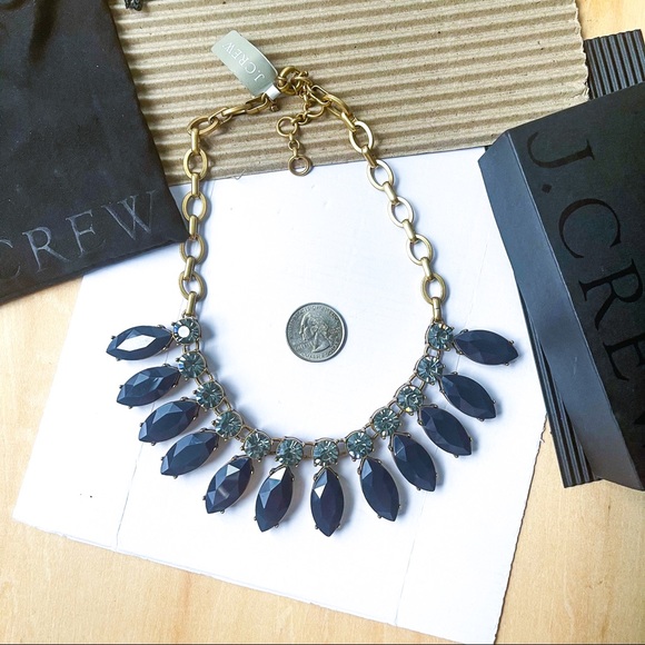 J.CREW Deep Royal Purple Statement Necklace - Picture 2 of 4